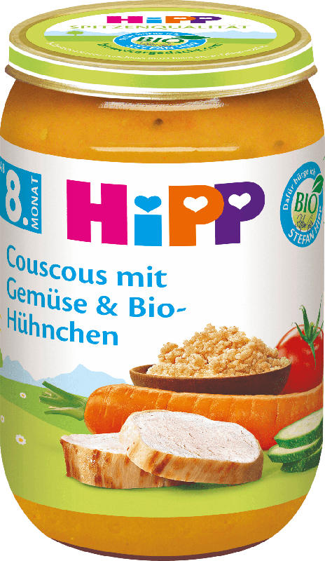 Hipp Menü Couscous mit Gemüse und Bio-Hühnchen