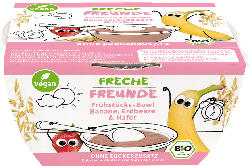 Freche Freunde Bio Frühstücksbowl mit Banane, Erdbeere und Hafer