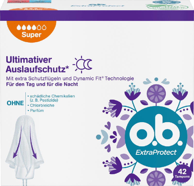 o.b. ExtraProtect Tampons Super