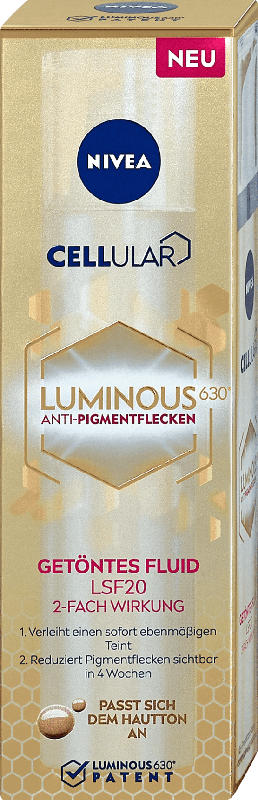 NIVEA Luminous 630 Anti-Pigmentflecken Getöntes Fluid LSF 20