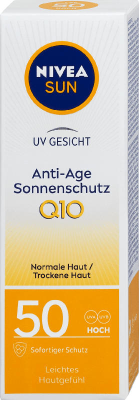 NIVEA SUN UV Gesicht Anti-Age Sonnenschutz Q10 LSF 50