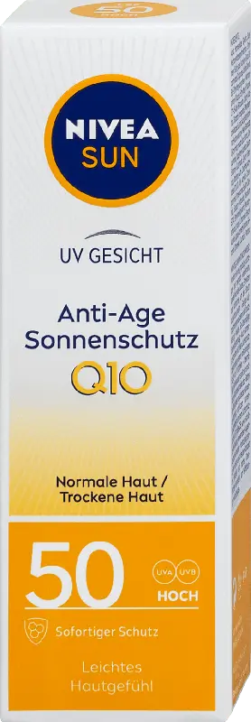 NIVEA SUN UV Gesicht Anti-Age Sonnenschutz Q10 LSF 50