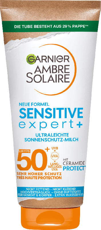 Garnier Ambre Solaire Sensitive expert+ Ultraleichte Sonnenschutz-Milch LSF 50+