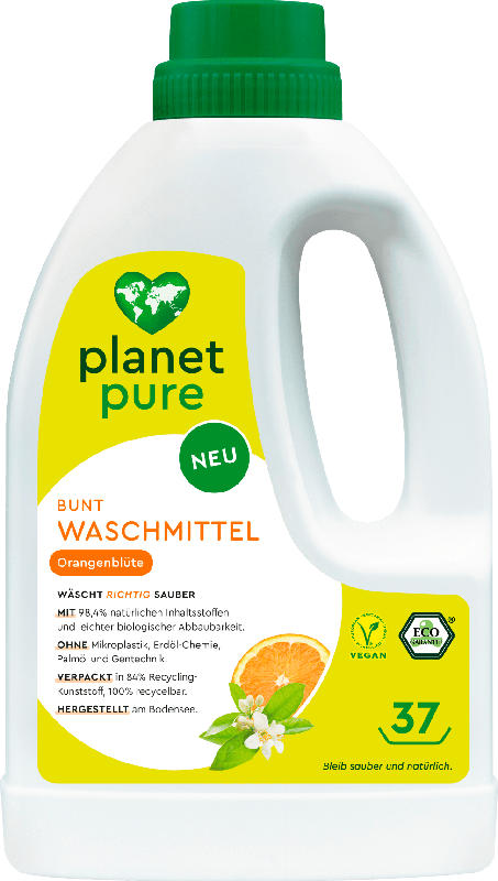 Planet Pure Bunt Waschmittel Orangenblüte