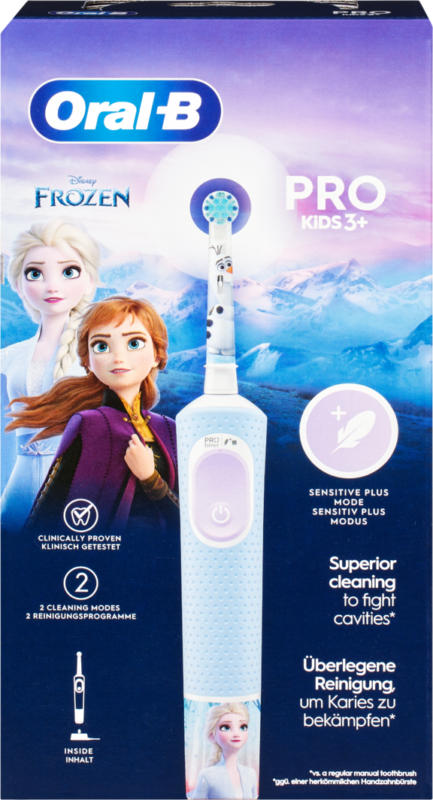 Oral-B elektrische Zahnbürste Vitality Pro Kids, Frozen/Spiderman, 1 Stück
