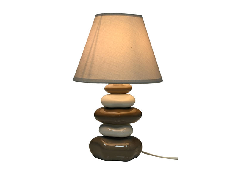 Lampe à poser GALET 35cm 60W gris