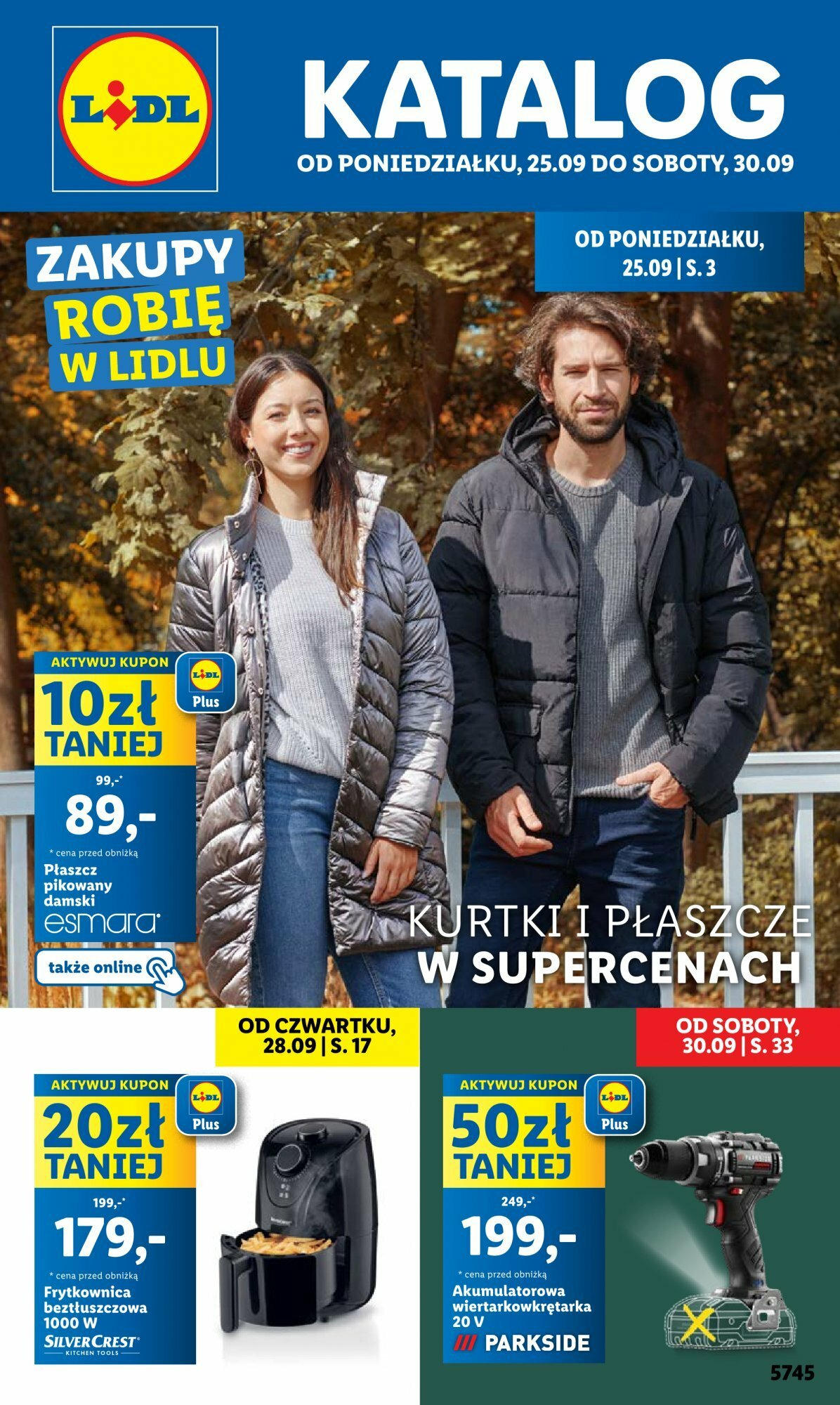 LIDL gazetka 25.09.2023 - 30.09.2023 | Aktualna od czwartku | Strona: 1 | Produkty: Frytkownica, Płaszcz LIDL gazetka (25.09.2023 - 30.09.2023) - Aktualna od czwartku | Strona: 1 | Produkty: Frytkownica, Płaszcz