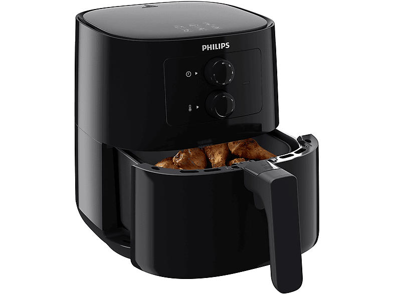 Philips HD9200/90 Essential Compact Heißluftfritteuse (4,1 l, 1400 Watt, Schwarz)