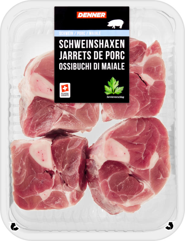 Denner Schweinshaxen, geschnitten, ca. 900 g, per kg