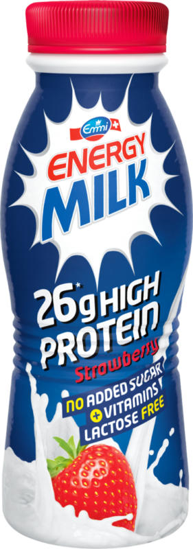 Energy Milk High Protein Fraise Emmi, 330 ml