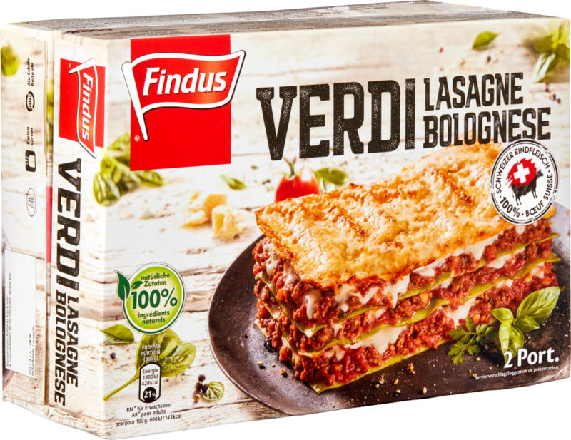 Lasagne Verdi Findus , 2 x 600 g