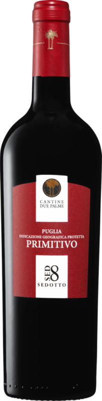 Cantine Due Palme Sedotto Primitivo di Puglia IGP, Italie, Les Pouilles, 2021, 75 cl