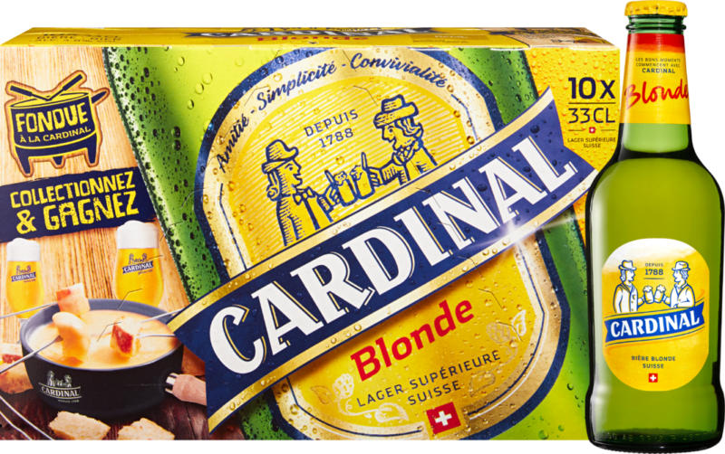 Birra chiara Cardinal, 10 x 33 cl