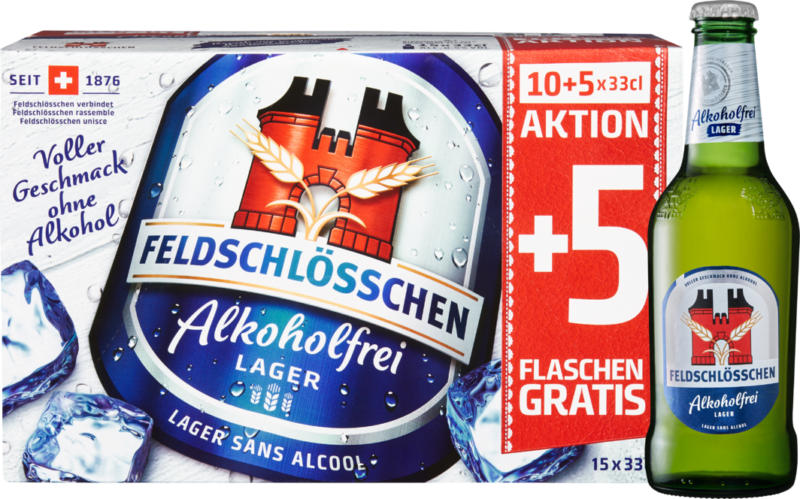 Bière Sans Alcool Feldschlösschen , 15 x 33 cl