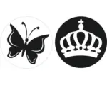 Hornbach Labels Schmetterling + Krone, 30mm ø 2 Stück