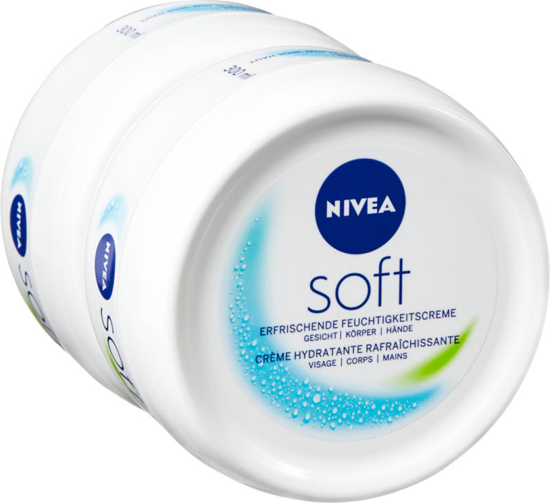 Crema Soft Nivea , 2 x 300 ml
