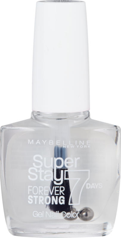 Smalto per unghie Maybelline NY, Superstay Forever Strong, 7 Days, 25 Crystal Clear, 1 pezzo