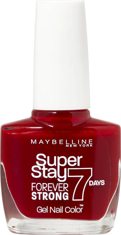 Maybelline NY Nagellack, Superstay Forever Strong, 7 Days, 501 Cherry, 1 Stück