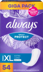 Protège-slips Daily Protect Always , Extra Long, légèrement parfumé, 54 pièces