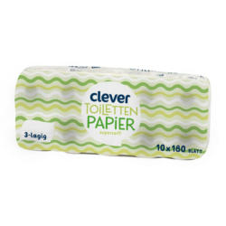 Clever Toilettenpapier Weiss