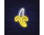 Hornbach Glasbild Neon Banana 20x20 cm