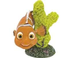 Aquariumdekoration Findet Dorie - Nemo mit Koralle grün mini 5 cm