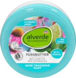 alverde NATURKOSMETIK Fußbutter Bio-Limette, Bio-Echinacea