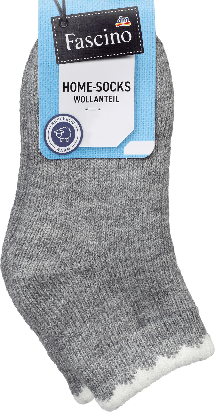 Fascino Socken mit Wolle, grau, Gr. 35-38