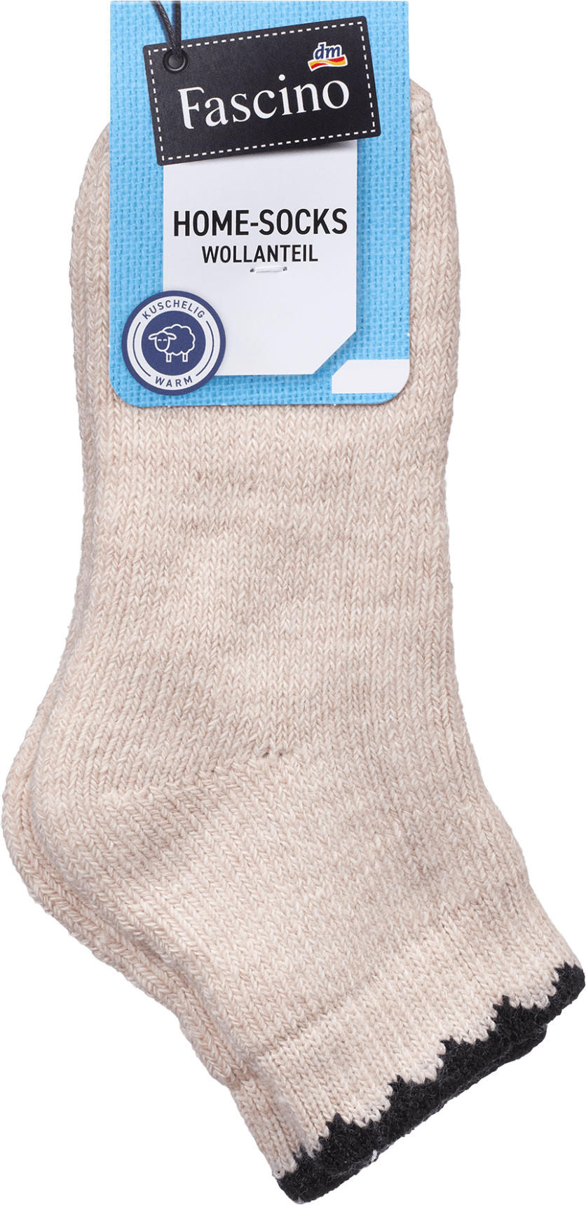 Fascino Socken mit Wolle, beige, Gr. 35-38
