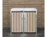 Hornbach Mülltonnenbox WESTMANN inkl. zwei Pflanzkästen 134 x 84 x 125 cm silber-Holzoptik