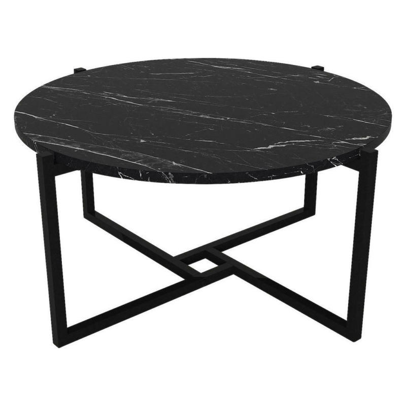 Couchtisch Noce schwarz Marmoroptik B/H/T: ca. 73x36x73 cm