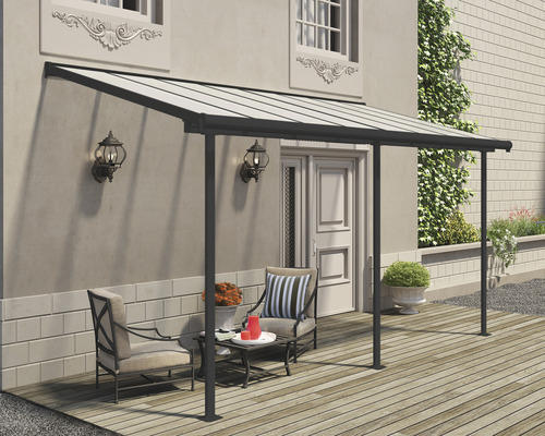 Terrassenüberdachung PALRAM Sierra 447 x 230 cm grau