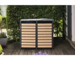 Hornbach Mülltonnenbox WESTMANN inkl. Gasdruckfedern und Deckeldämpfer 132 x 80 x 116 cm anthrazit