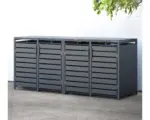 Hornbach Mülltonnenbox WESTMANN Kubus 4 80 x 264 x 116 cm anthrazit