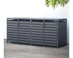 Mülltonnenbox WESTMANN Kubus 4 80 x 264 x 116 cm anthrazit