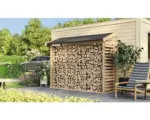 Hornbach Kaminholzunterstand Karibu 226,2 x 60,4 x 183,8 cm natur