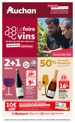 Auchan - Prévisualisation de Auchan La Foire aux vins d'Automne valide à partir de 26.09.2023
