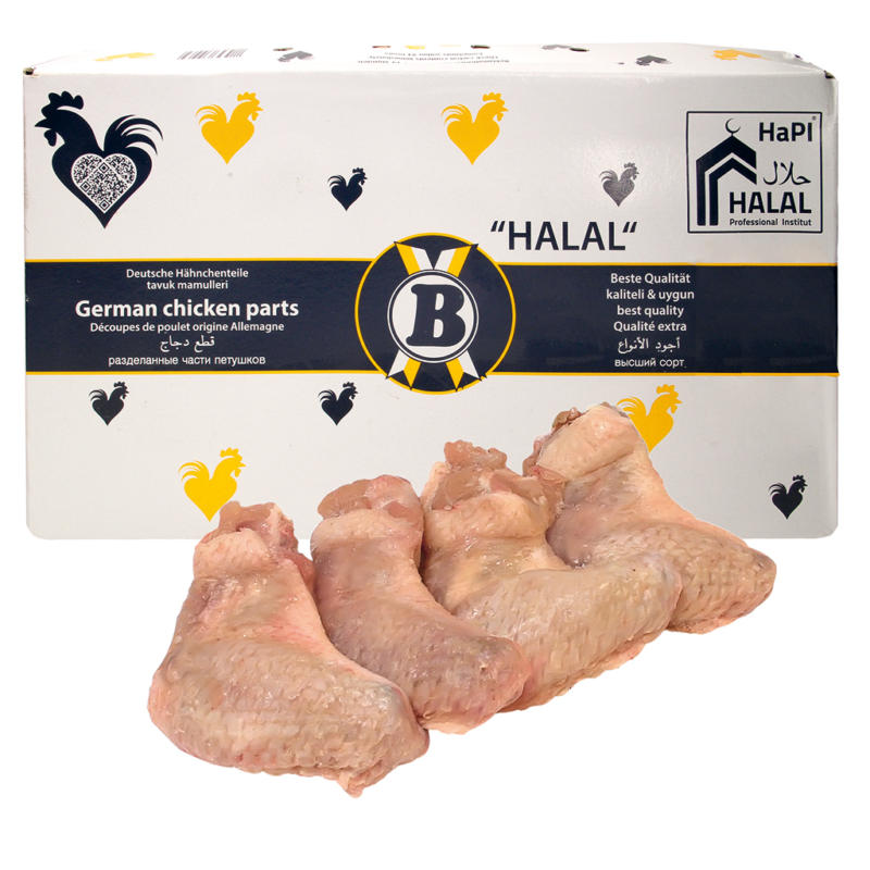 Hähnchen-Flügel ohne Spitze, tiefgefroren, Halal