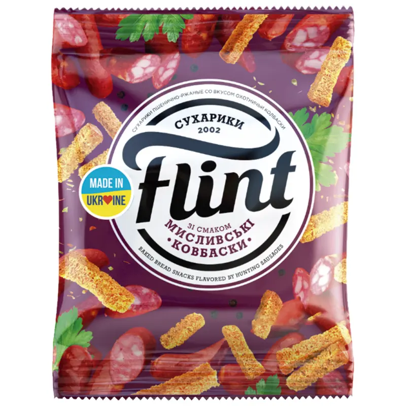 Snack aus Weizenbrot mit Jagdwürstchengeschmack