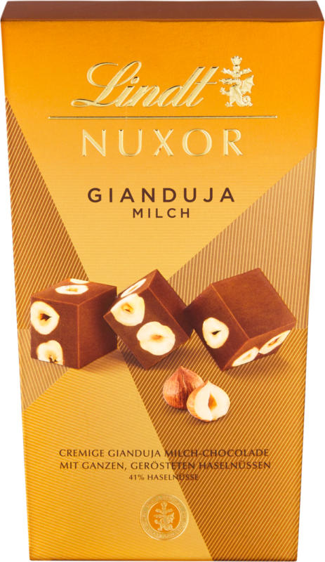 Nuxor Gianduja-Latte Lindt, con nocciole intere tostate, 193 g