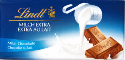 Tablette de chocolat Lindt, lait, 100 g