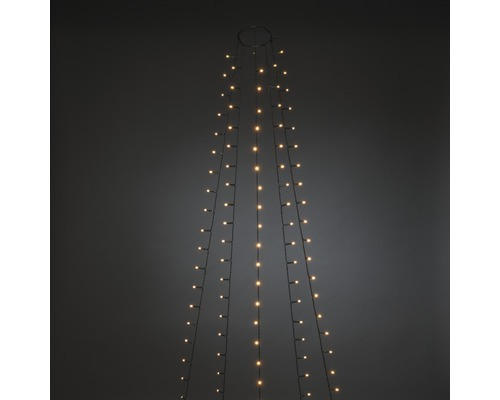 LED Baummantel mit Ring Konstsmide Ø 8 cm 5 Stränge Lichtfarbe bernstein
