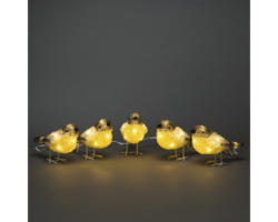 5er-Set Leuchtfigur Konstsmide LED Acryl Vögel L 4 m Lichtfarbe warmweiß