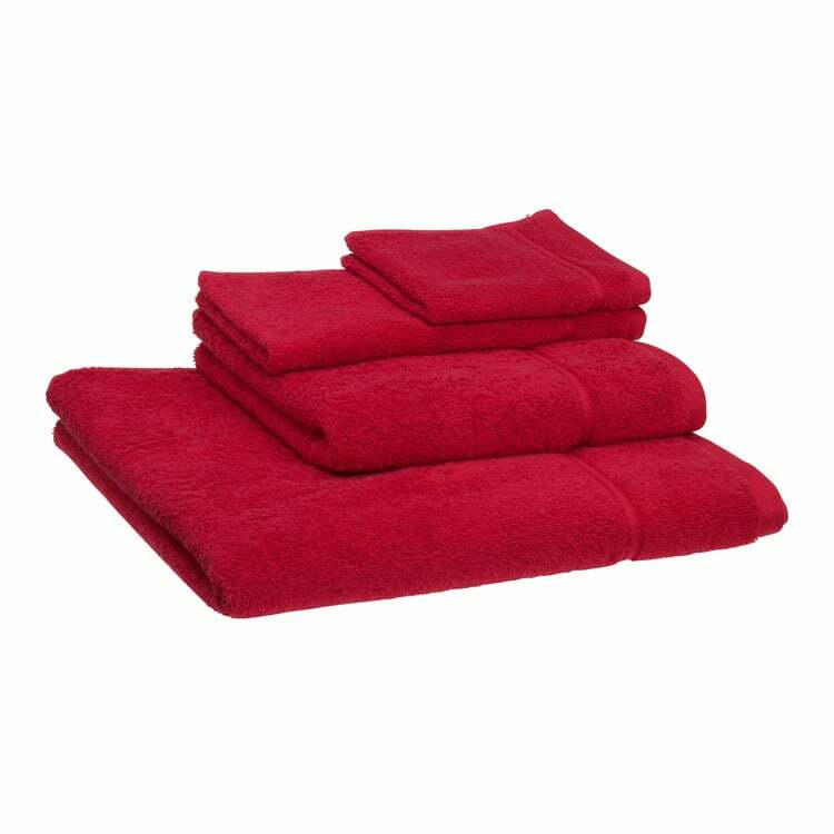 Asciugamano ospite PRIMO, cotone, rosso
