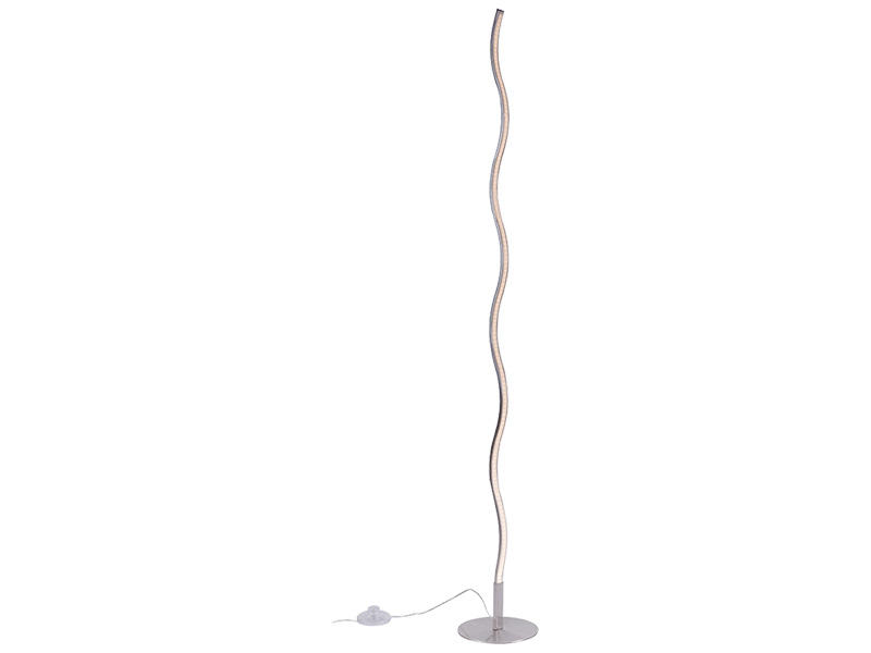 Stehlampe LED ONDA 120cm 12W silberfarben