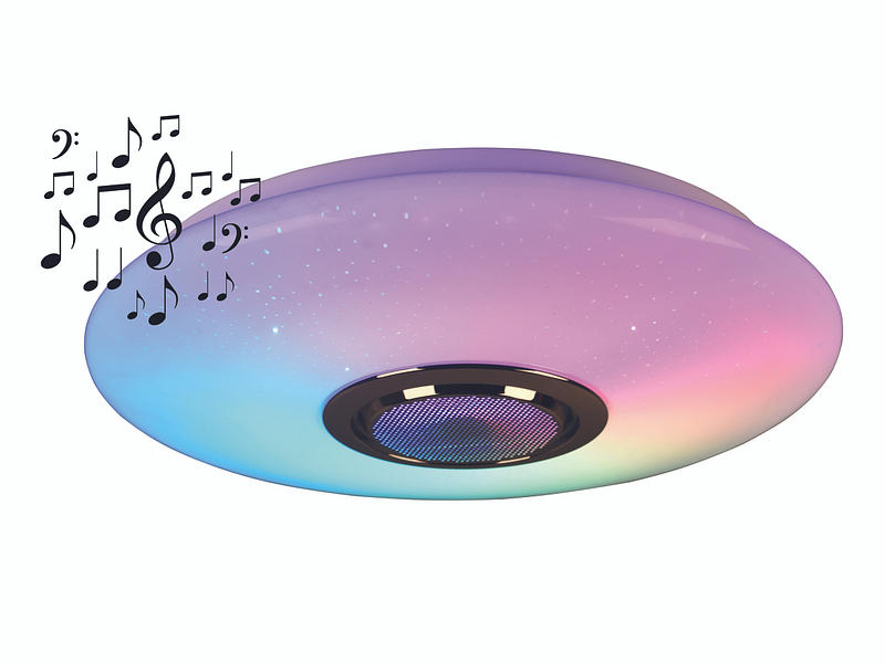 Plafoniera LED MUSICA intensità variabile bluetooth 41cm 18W multicolore
