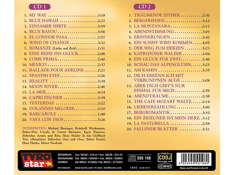 Various - Zauber der Zither-40 romantische Welterfolge [CD]