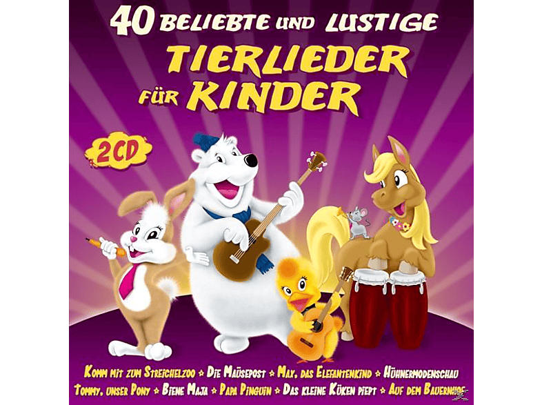 Various - 40 beliebte u.lustige Tierlieder f.Kinder [CD]