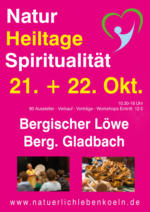 Natürlich Leben Köln Messe Naturheiltage im Bergischen Löwen - bis 22.10.2023