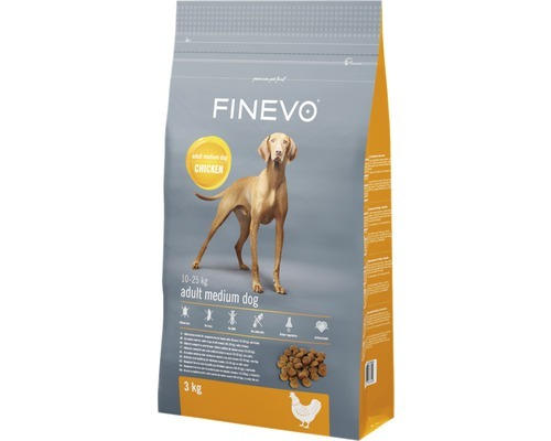 Hundefutter trocken FINEVO Adult Dog M Huhn 3 kg